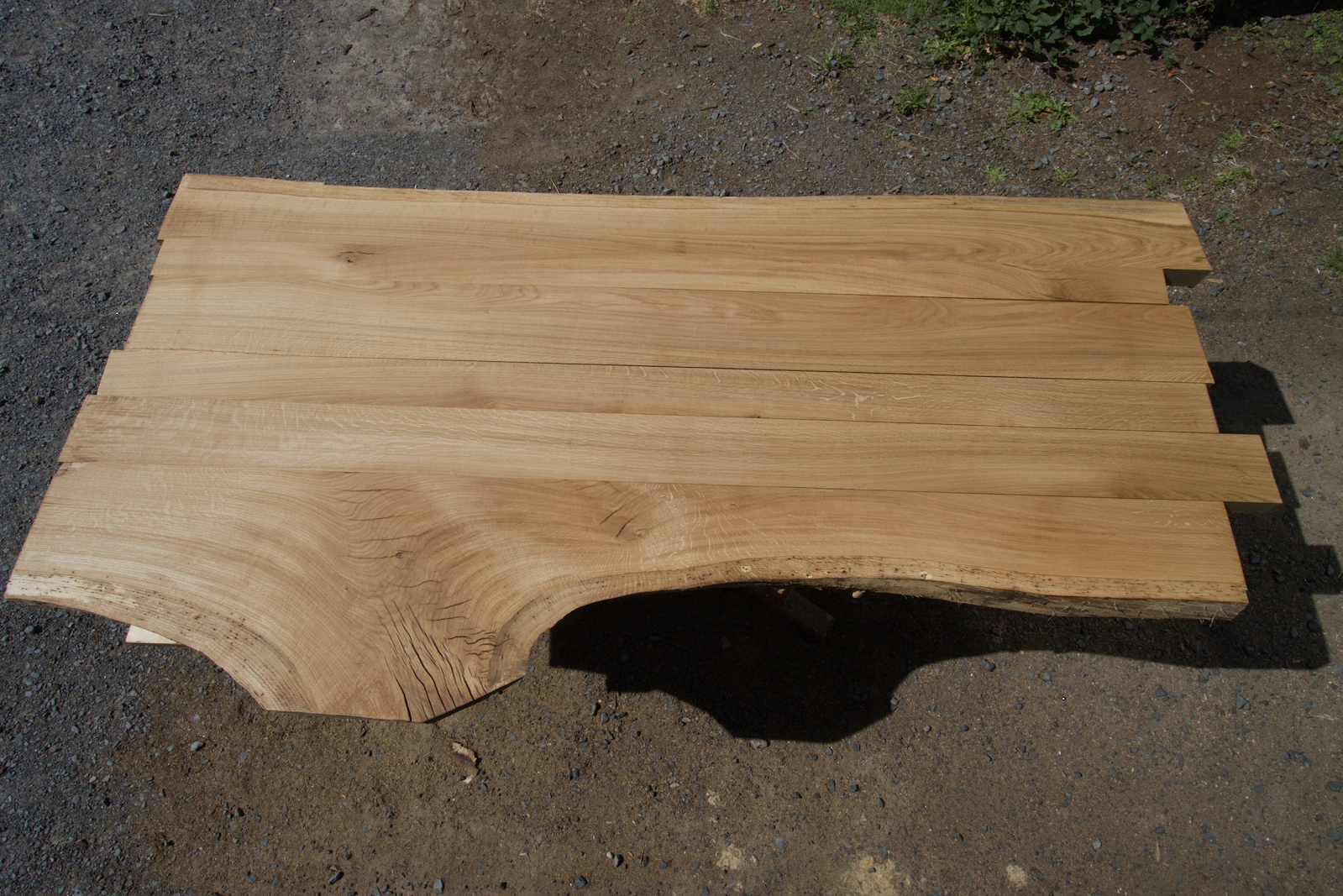 Tischplatte aus Eiche 250cm lang, ca. 100cm breit